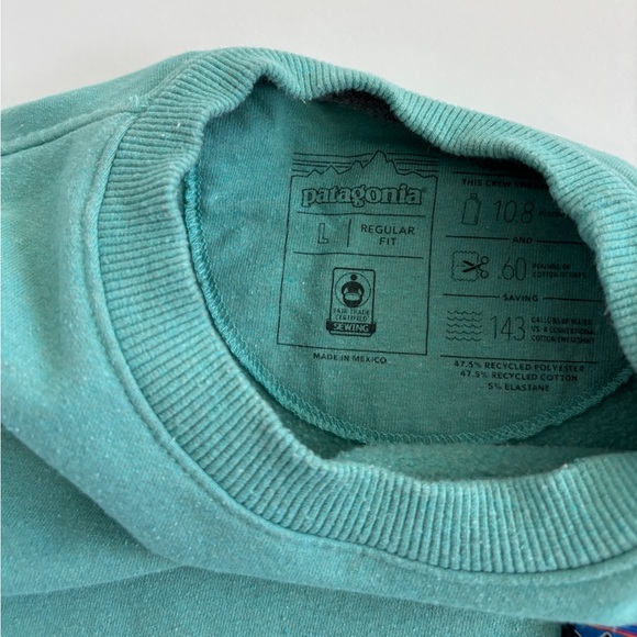 Patagonia Men’s sweatshirt Large Seafoam green - Picture 3 of 4
